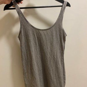 Lululemon navy & white striped tank top